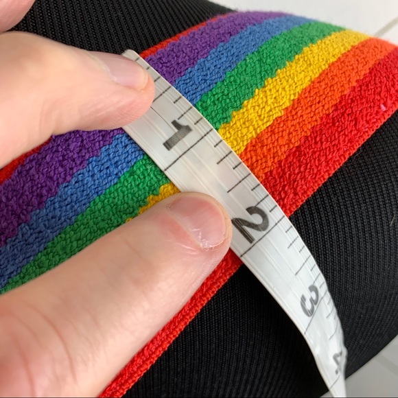 Pride Rainbow Adjustable Elastic Gator Clasp Suspenders - Picture 5 of 7